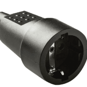 [LIQUIDACIÓN] Base goma industrial clavija hembra negra