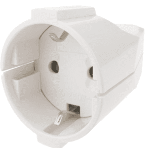 [LIQUIDACIÓN] Base CLAVIJA SCHUKO HEMBRA BLANCA con T/T