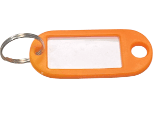 [LIQUIDACIÓN] Llavero portaetiqueta 80 naranja