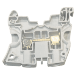 [LIQUIDACIÓN] BORNA 4MM P/CARRIL 2COND.GRIS