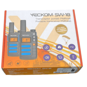 [LIQUIDACIÓN] VECKOM SW-18 pareja walkies PMR446 mini + pin