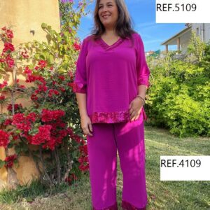 Conjunto pepa tallas curvy ultima Unidad en Negro 2XL (56/58)