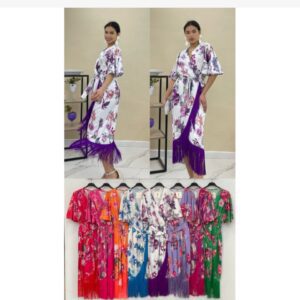 Vestido floral con flecos 5 colores 🌈