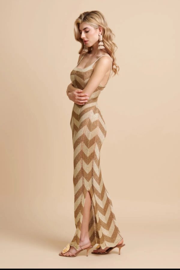 Vestido oro de punto