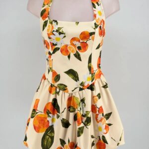 Vestido naranja corto