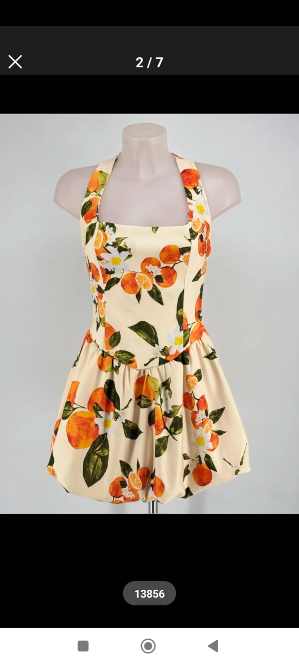 Vestido naranja corto