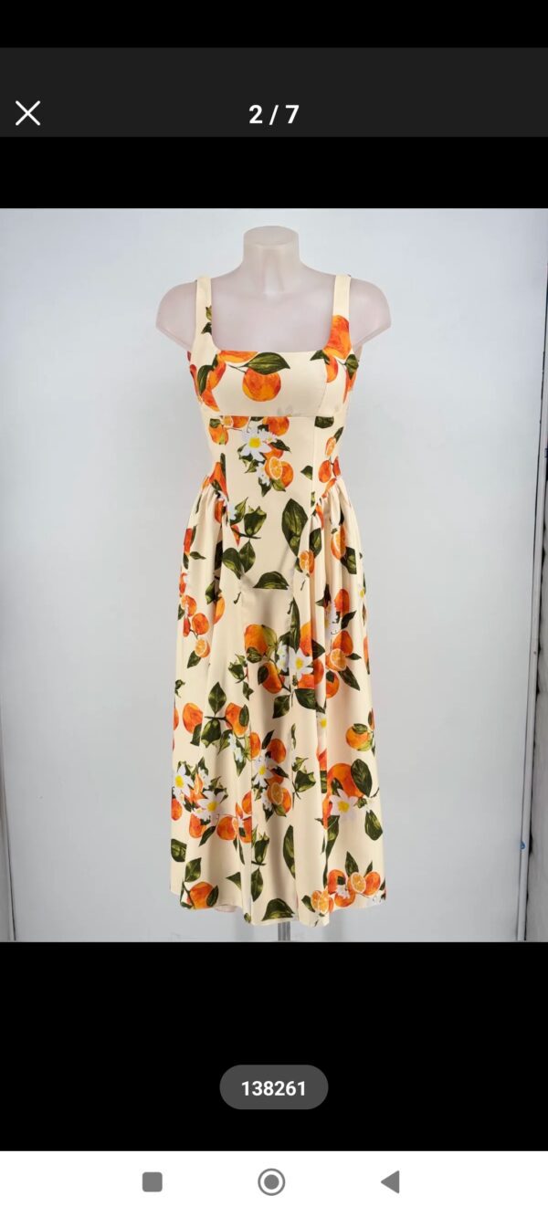 Vestido naranja largo