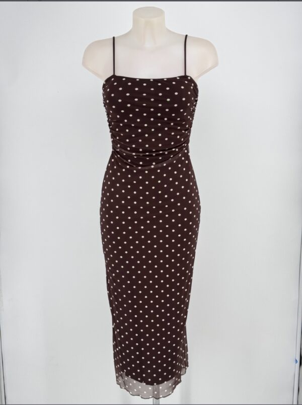 Vestido lunares en tul y forro varios colores - Imagen 2