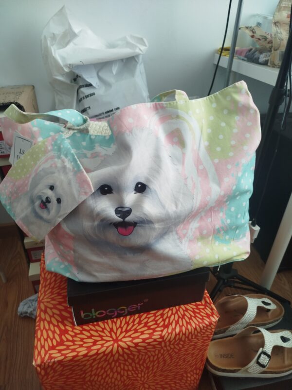 Bolsos de playa con estampado de perros - Imagen 3