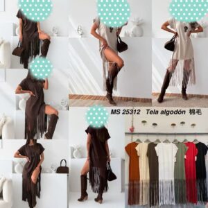 Vestido flecos