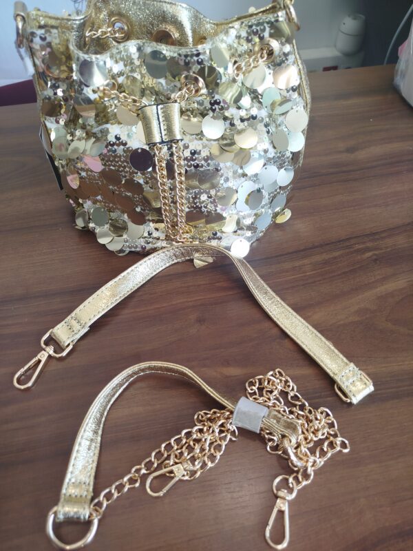 Bolso bombonera plata/oro - Imagen 3