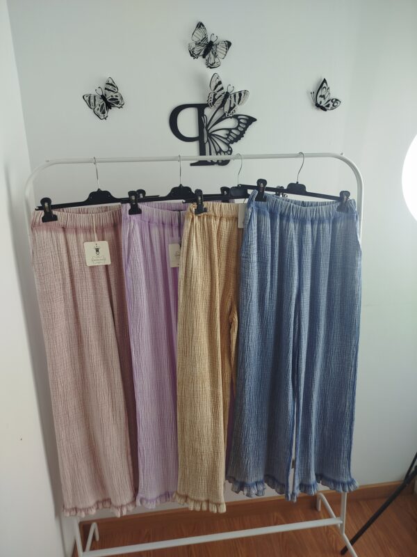Pantalones anchos 95% algodón - Imagen 3