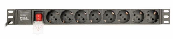 Regleta Rack 8 Enchufes Schuko para 19" int