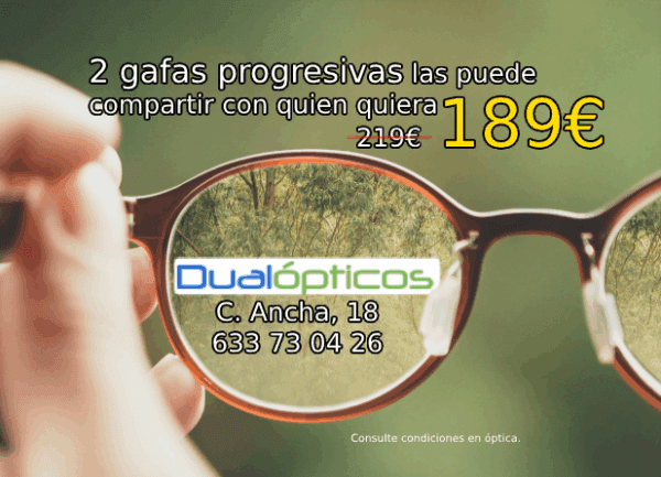 Promoción: 2 Gafas Progresivas por tan solo 189€