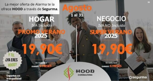 Oferta Alarma de Seguridad para Hogar y Negocio - Segurma - Instalación Gratuita- Cuota mensual 6 meses a 19,90 €