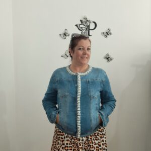 Chaqueta vaquera perlas